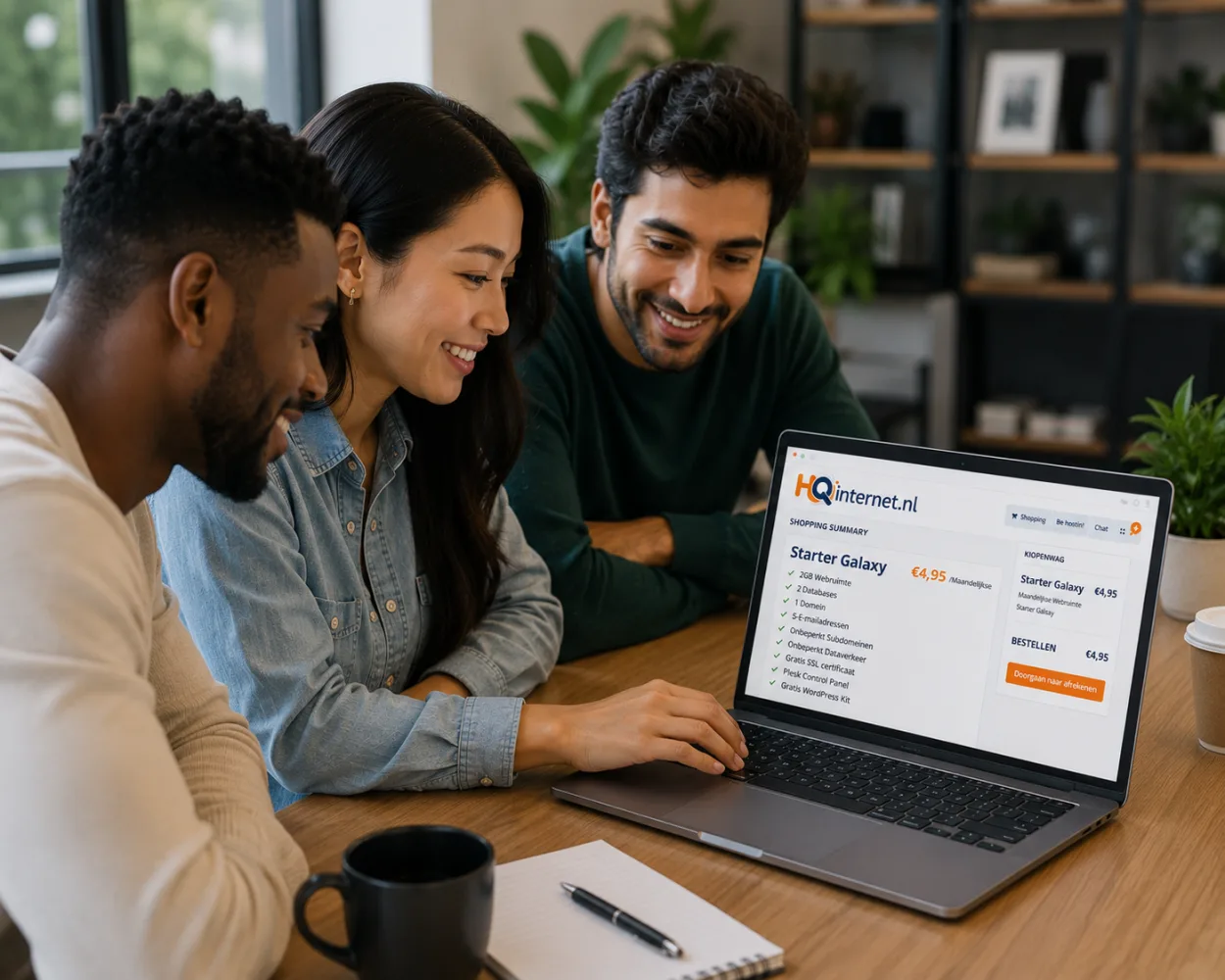 Klanten bestellen eenvoudig hosting bij HQinternet